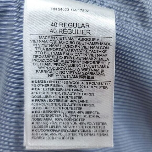 Banana Republic Men's Wool Blazer 40R Gray - Picture 12 of 12